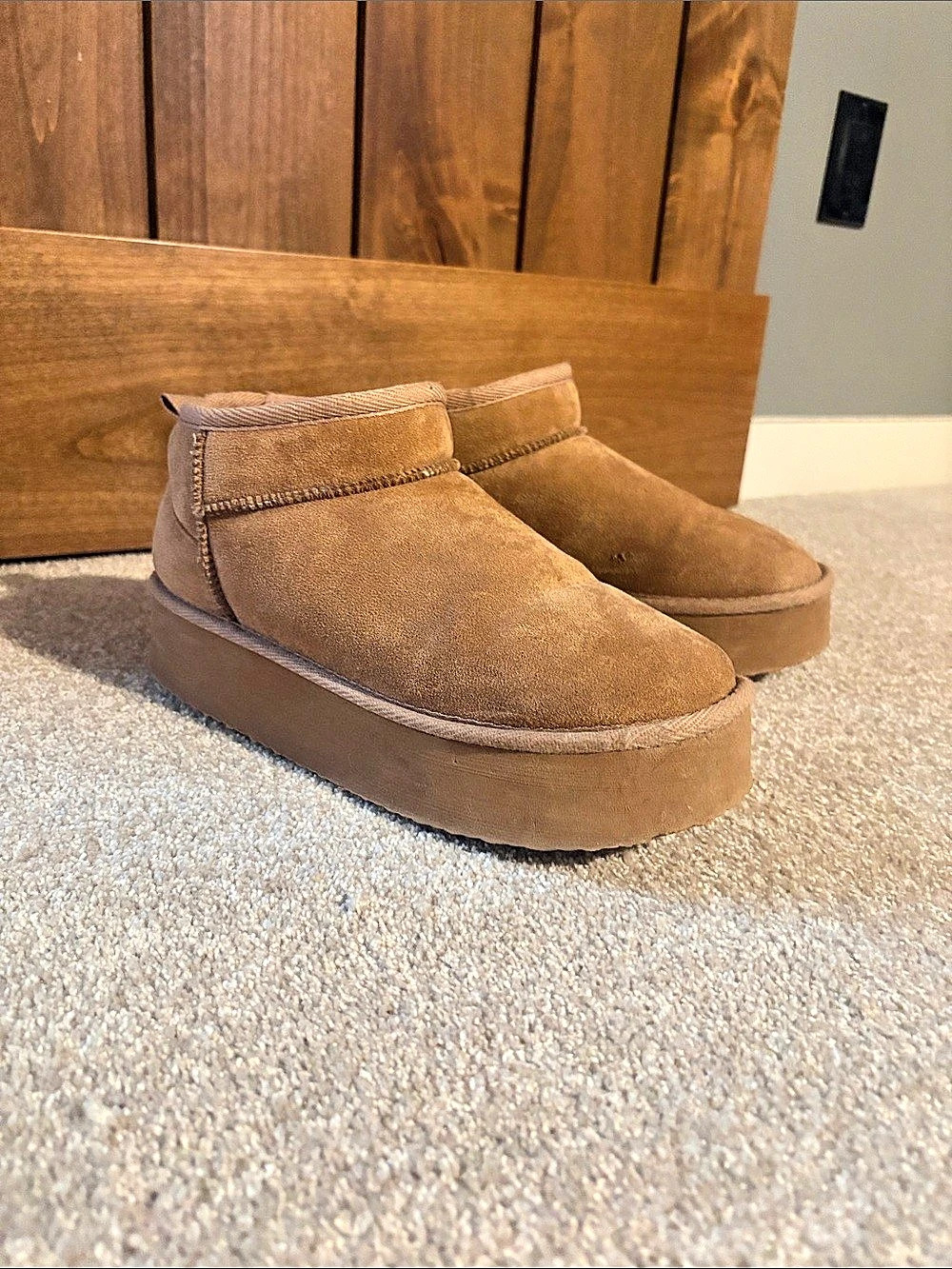 BILLINI Classic Ultra Mini Platform Brown Ankle Boots